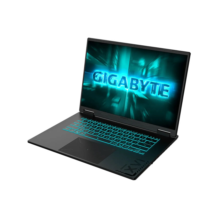 Gigabyte A16 CVHI3VNC94SH mang phong cách thiết kế gaming hiện đại với đường nét mạnh mẽ