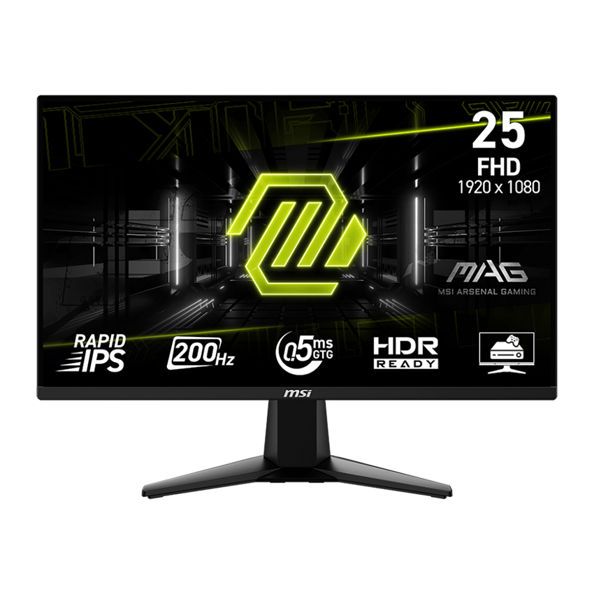 Màn hình MSI MAG 255F E20 (24.5 inch/Rapid IPS/200Hz/0.5ms) - Cũ xước cấn (Tray) chính hãng