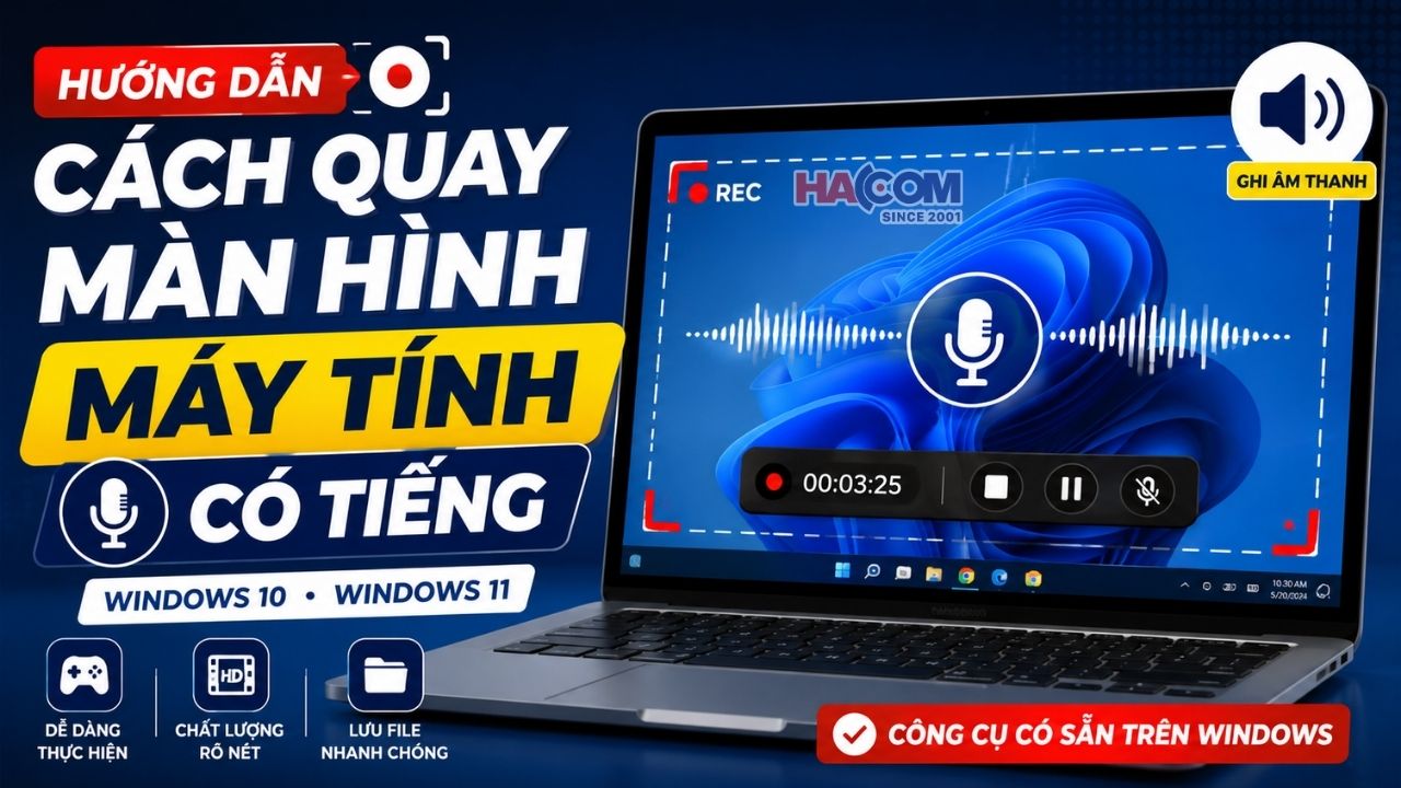 Cách Quay Màn Hình Máy Tính Windows 11/10 Có Âm Thanh Đơn Giản Nhất