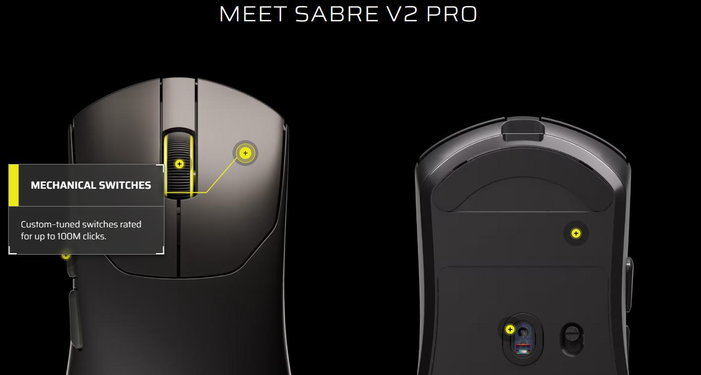 Chuột không dây Corsair SABRE v2 PRO UltraLight 6