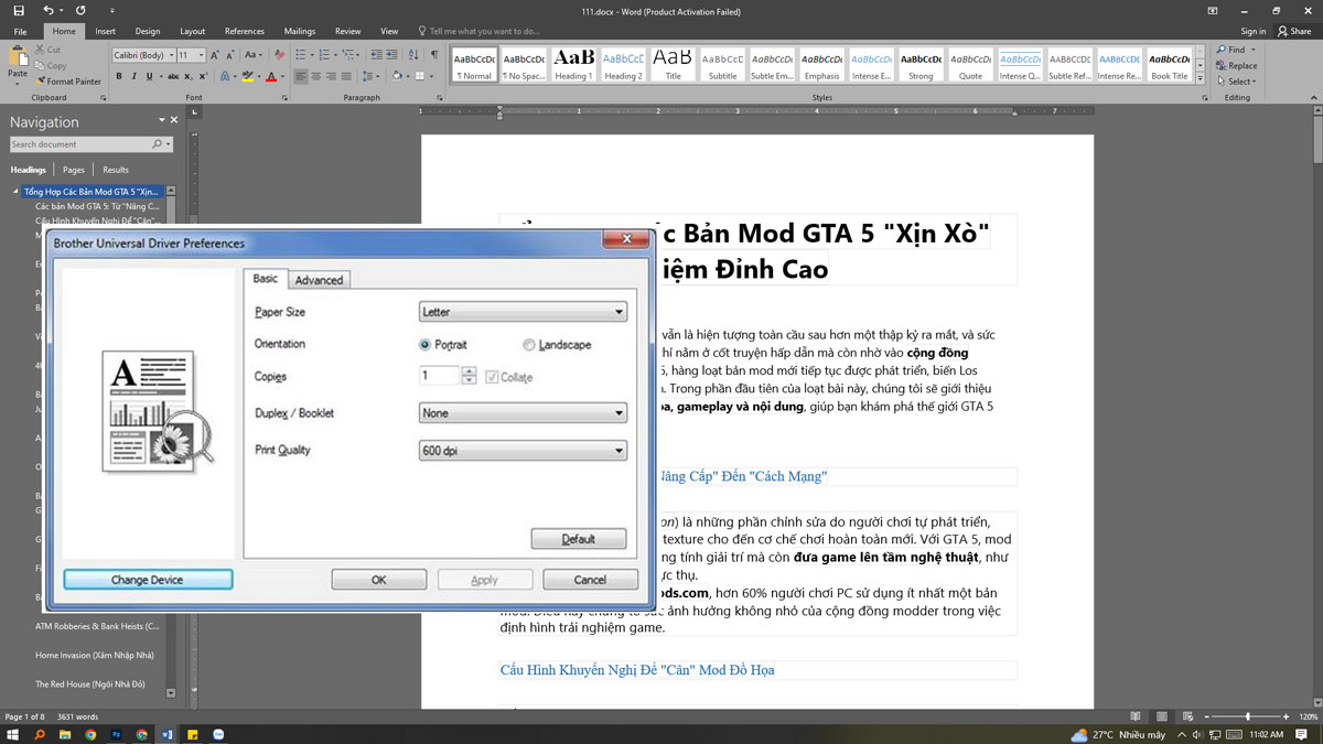 Driver Brother Universal là phần mềm quản lý của máy in Brother