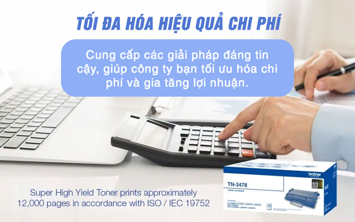 Chi phí vận hành máy in Brother ở mức vừa phải cho ngân sách của doanh nghiệp