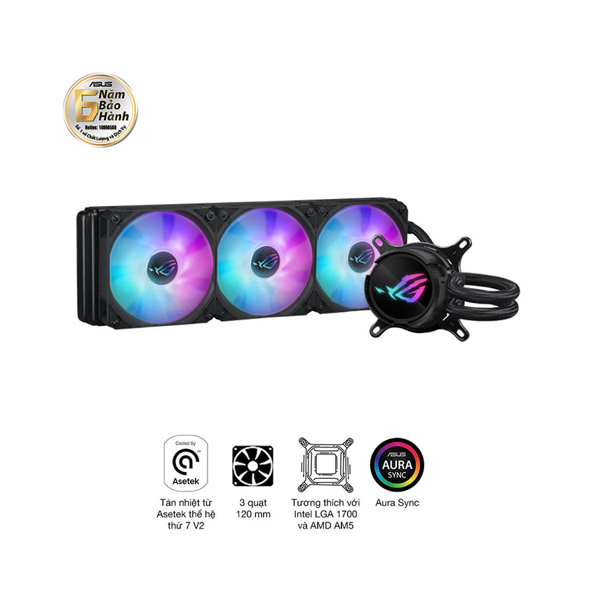 Tản nhiệt nước ASUS ROG STRIX LC III 360 ARGB BLACK