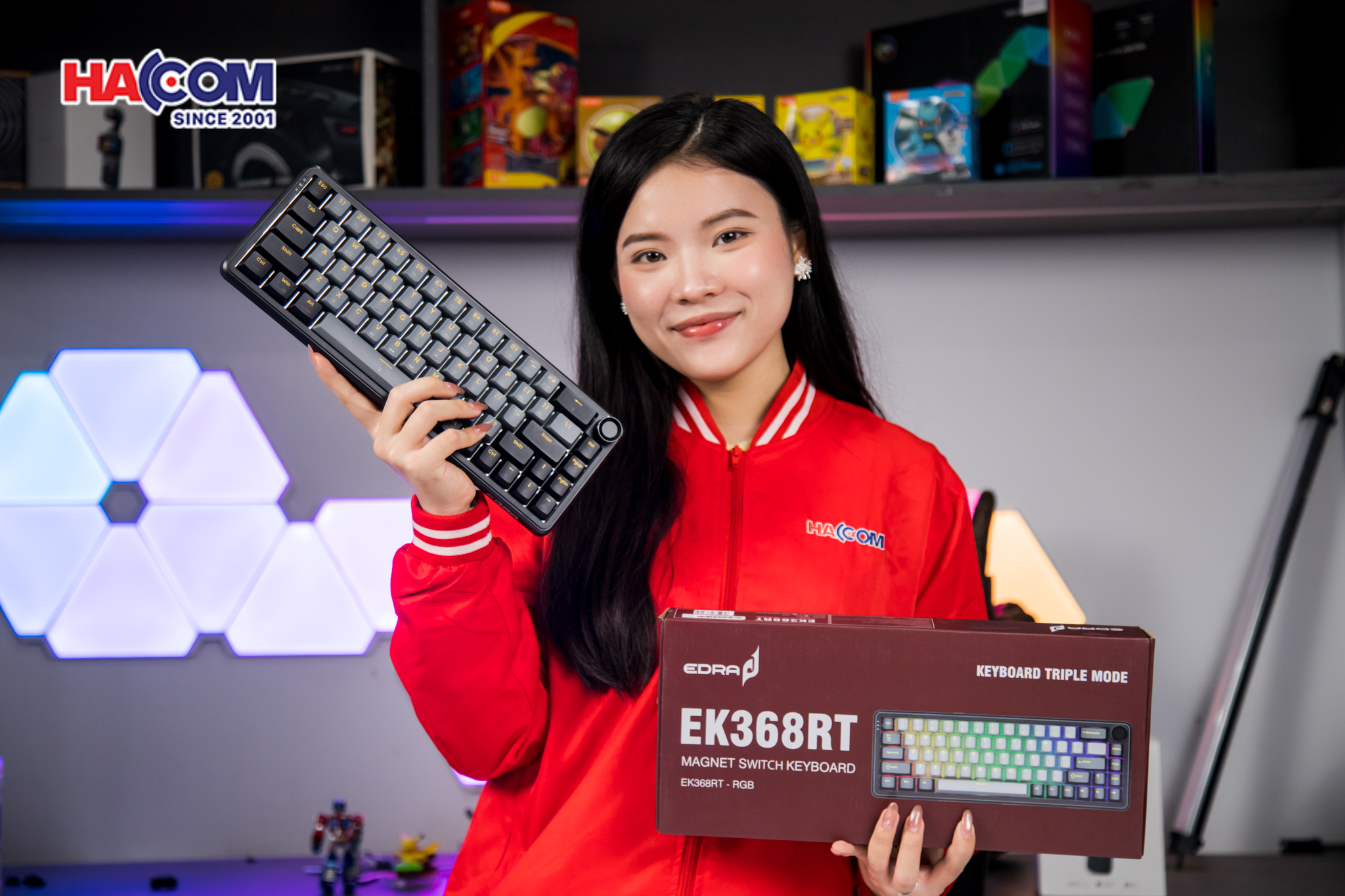 Bàn phím cơ EDRA EK368RT Triple Mode 1