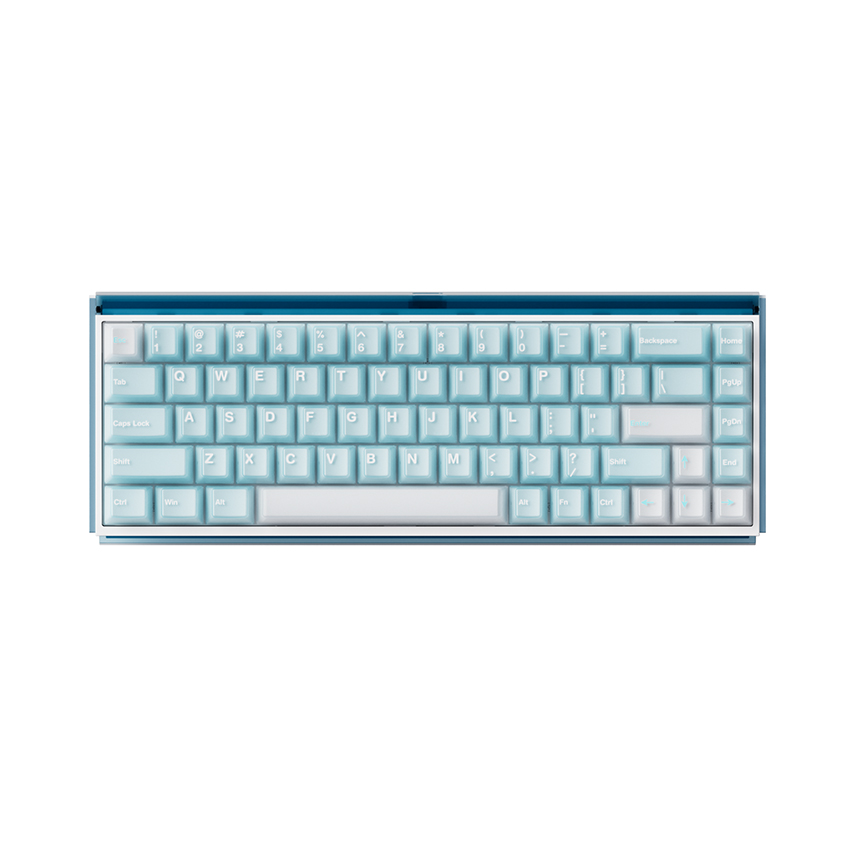Bàn phím AKKO Ray68 Misty Blue & White