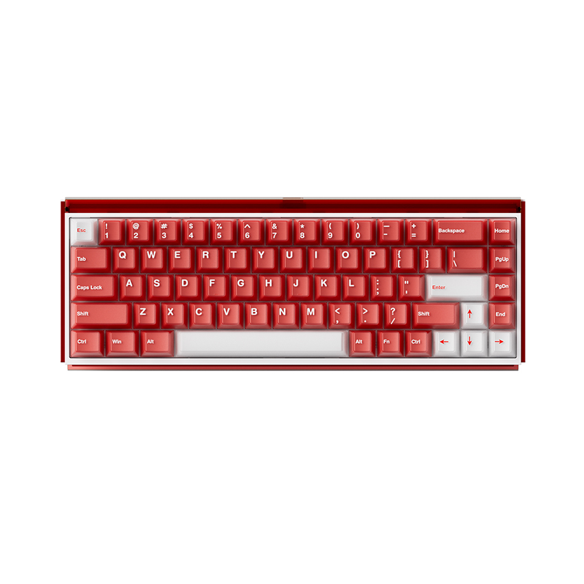 Bàn phím AKKO Ray68 Misty Red & White