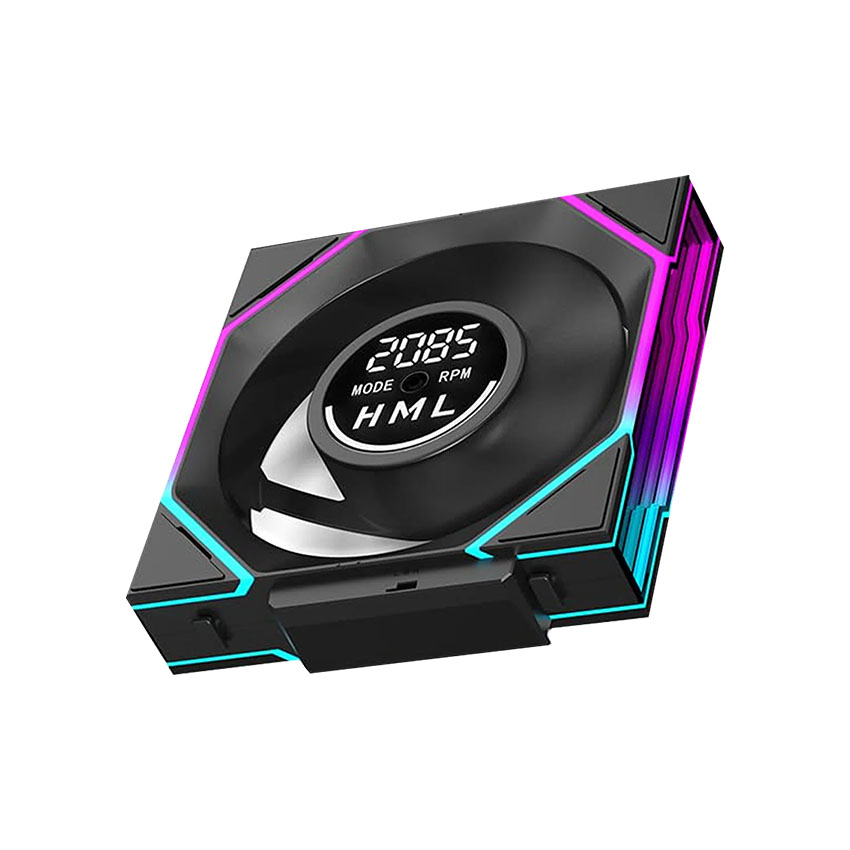 Fan JUNGLE LEOPARD Interstellar V4 120 LCD Black reverse single (cánh ngược)