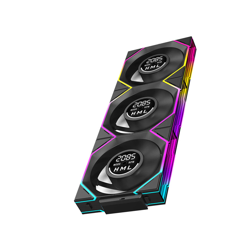 Fan JUNGLE LEOPARD Interstellar V4 120 LCD Black single - Hình 2