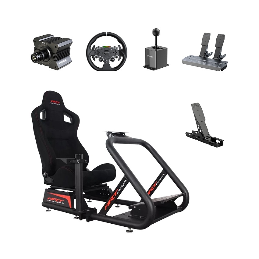 Hệ thống mô phỏng lái xe HACOM Racing Silver 15 (Rally Classic) (Moza R5 Bundle/SR-P Lite Pedal/HGP Shifter/Art Cockpit AD02)
