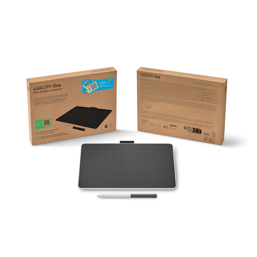 Bảng Vẽ Điện Tử Wacom One M CTC6110WL (Bluetooth, White)(CTC6110WLW0) - Hình 3