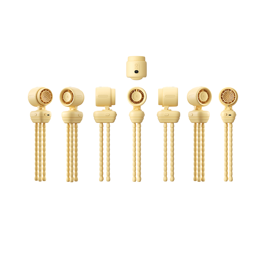 Quạt Đa Năng Kẹp Jisulife Life 4 5000mAh Màu Vàng (Chân Bạch Tuộc) - Hình 3