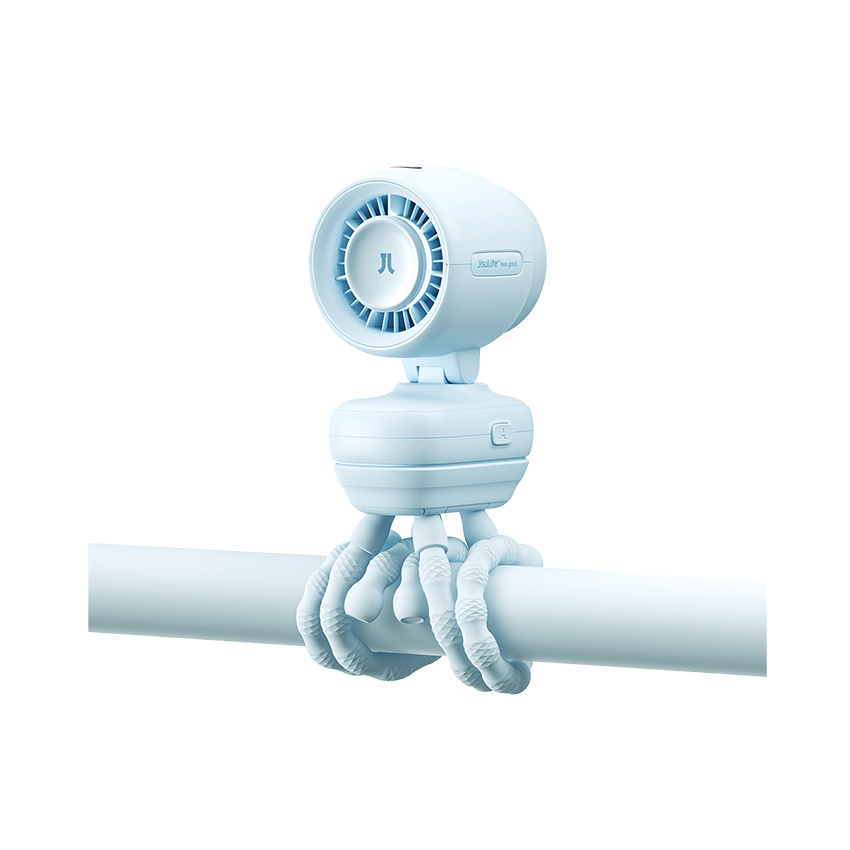 Quạt Đa Năng Kẹp Jisulife Life 4 5000mAh Màu Xanh (Chân Bạch Tuộc)