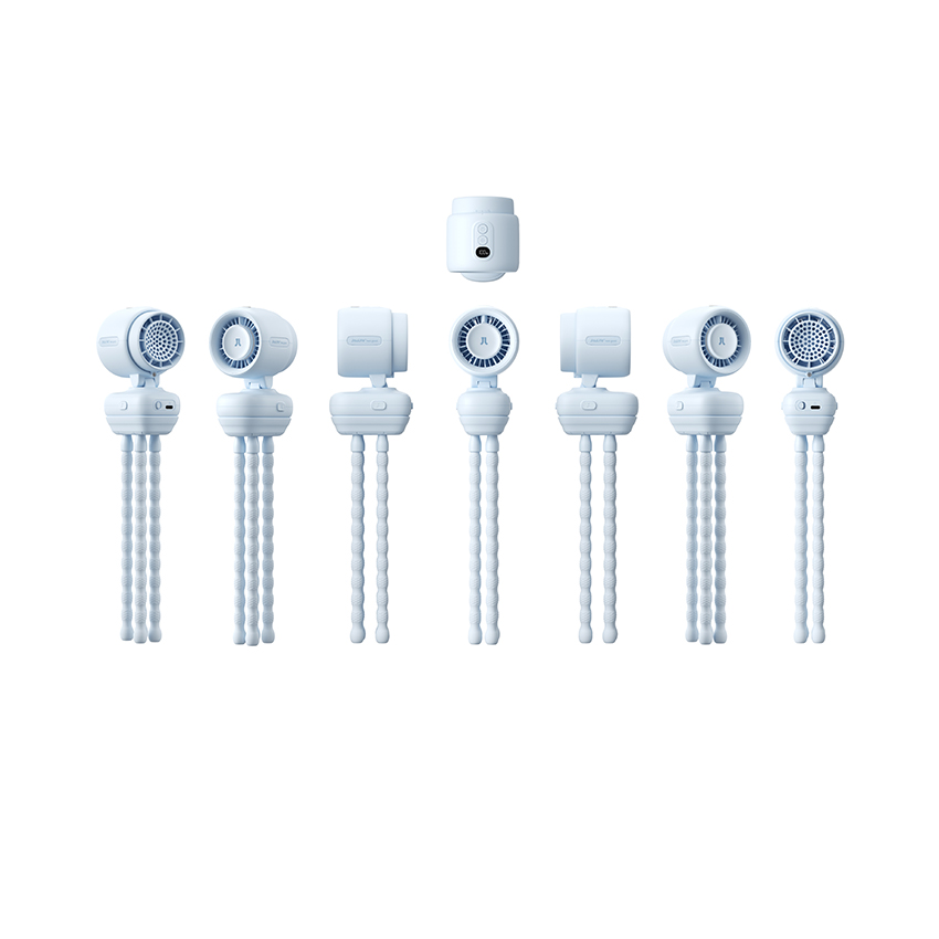 Quạt Đa Năng Kẹp Jisulife Life 4 5000mAh Màu Xanh (Chân Bạch Tuộc) - Hình 3