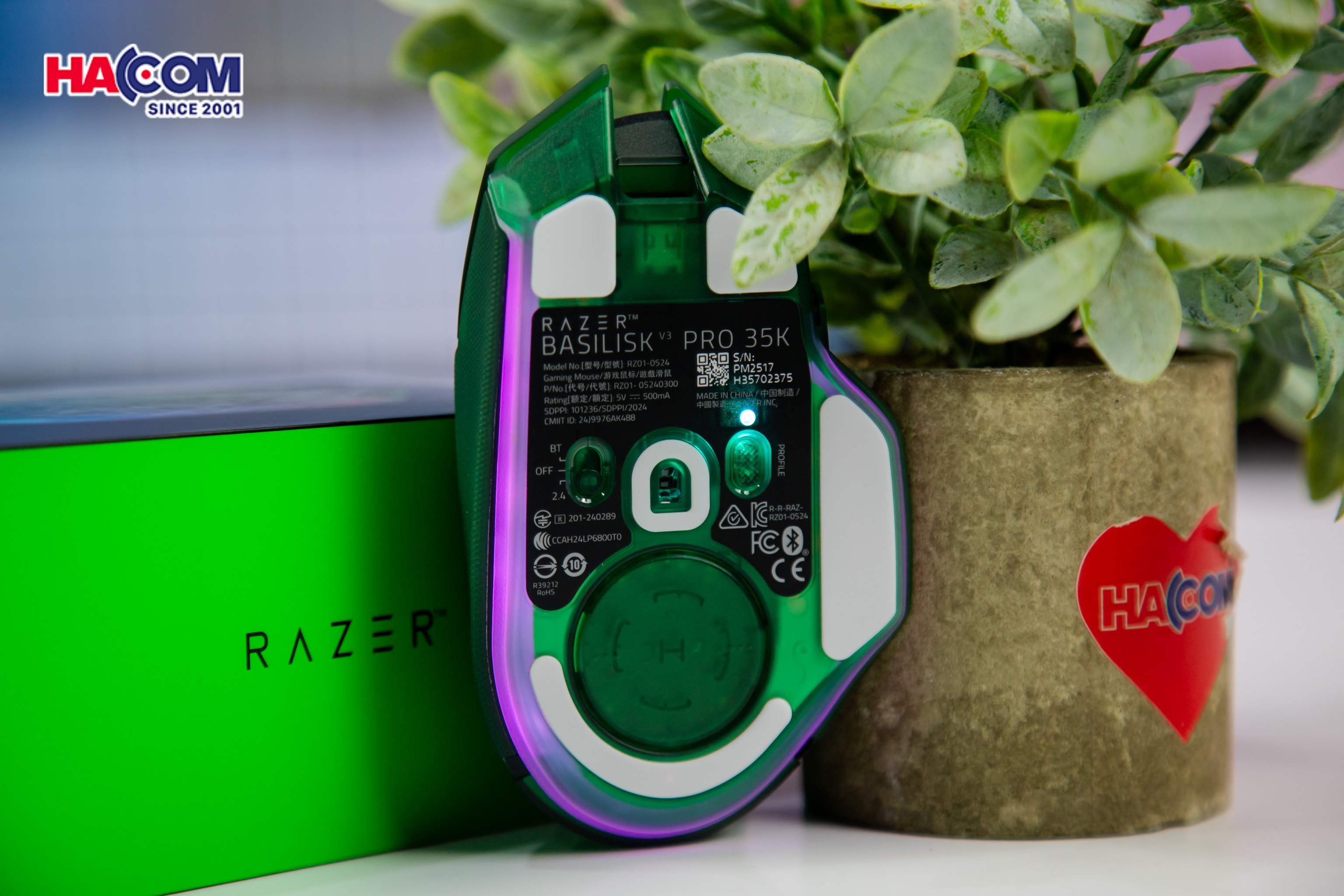 Chuột Razer Basilisk V3 Pro 35K - Phantom Green Edition 17