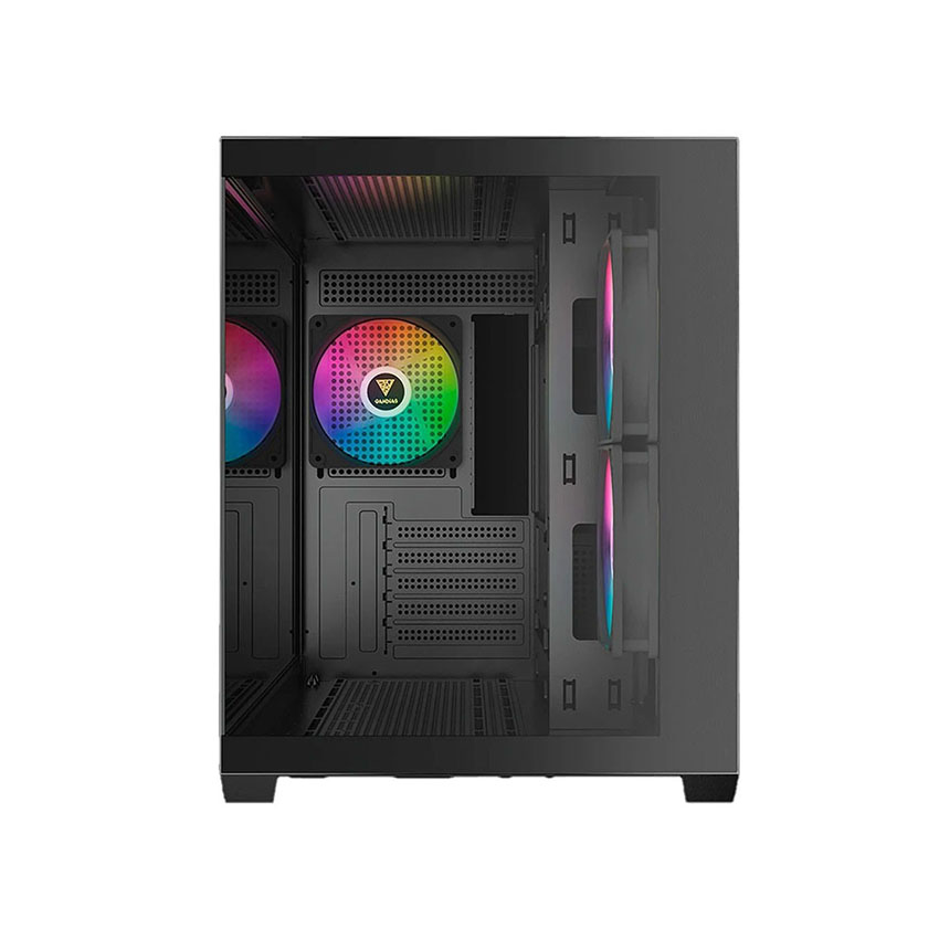 Vỏ Case GAMDIAS AURA GC10M V2 ARGB BLACK (mATX/3 fan/BTF) - Hình 2
