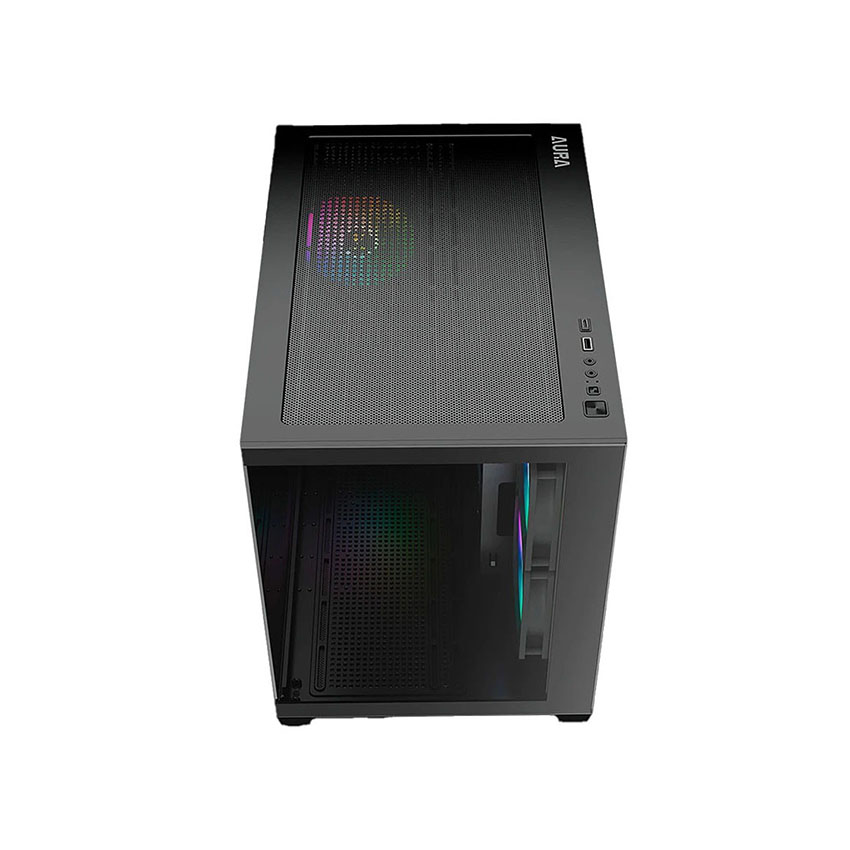 Vỏ Case GAMDIAS AURA GC10M V2 ARGB BLACK (mATX/3 fan/BTF) - Hình 4