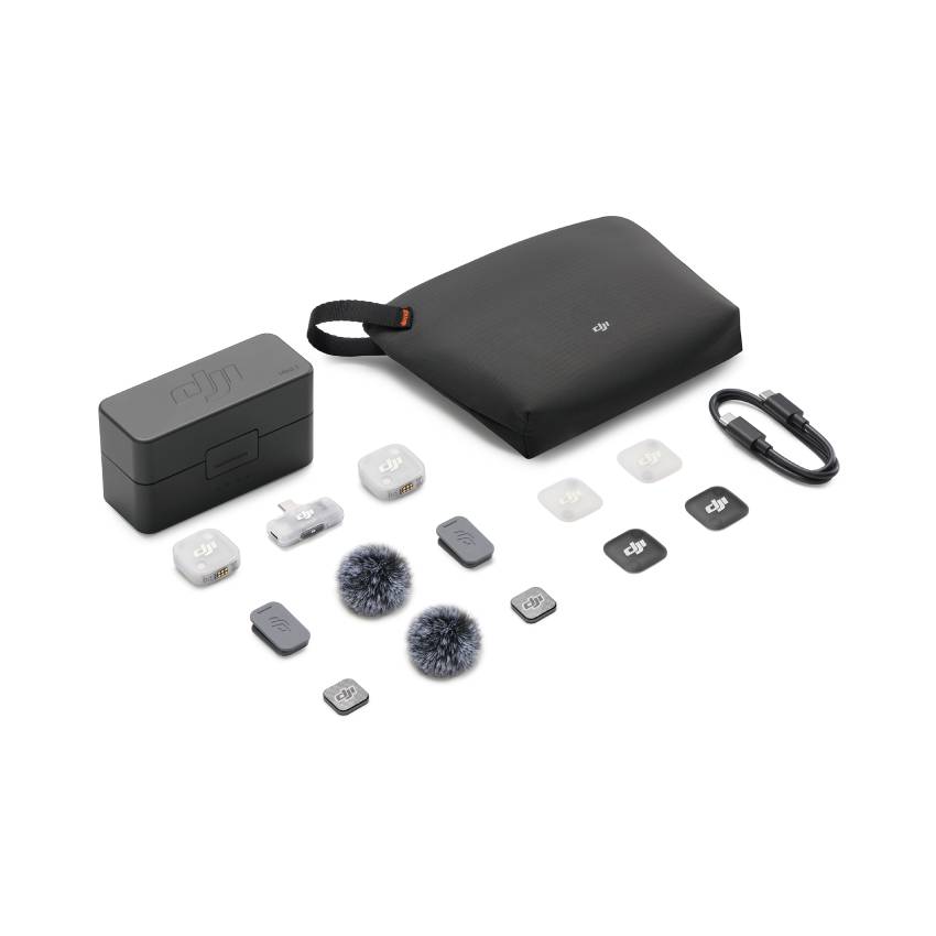 Microphone không dây DJI Mic Mini 2 (2 TX + 1 MOBILE RX + CHARGING CASE) chính hãng