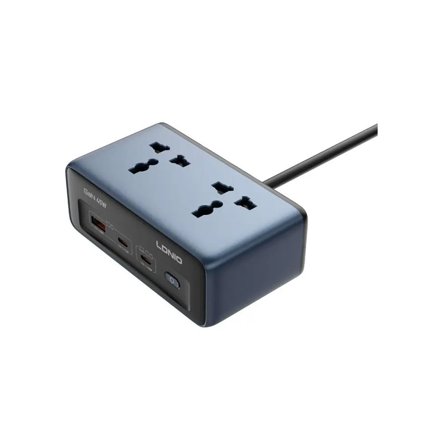 Ổ cắm đa năng LDNIO SC1 GaN 5in1 | 2 AC 2500W + 4 USB 45W (LD-SC1) - Hình 2