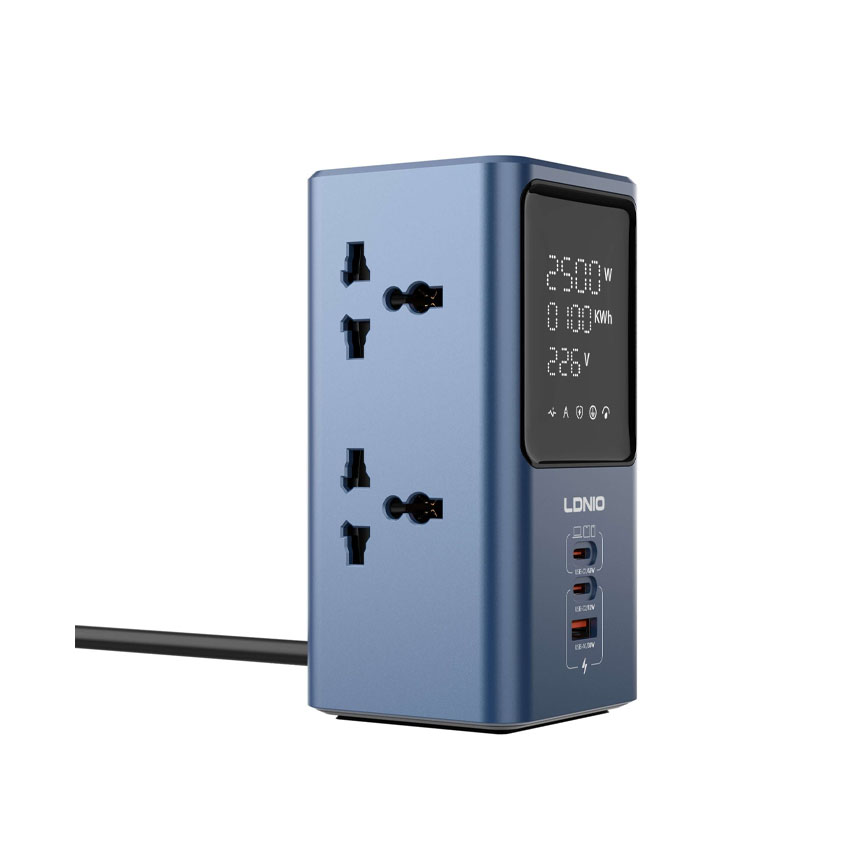 Ổ cắm đa năng LDNIO SC2 GaN 5in1 | 2 AC 2500W + 4 USB 45W (LD-SC2) - Hình 2