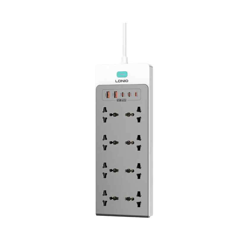 Ổ điện đa năng LDNIO SC4 GaN 13in1 | 8 AC 2500W + 5 USB 65W (LD-SC4) - Hình 1