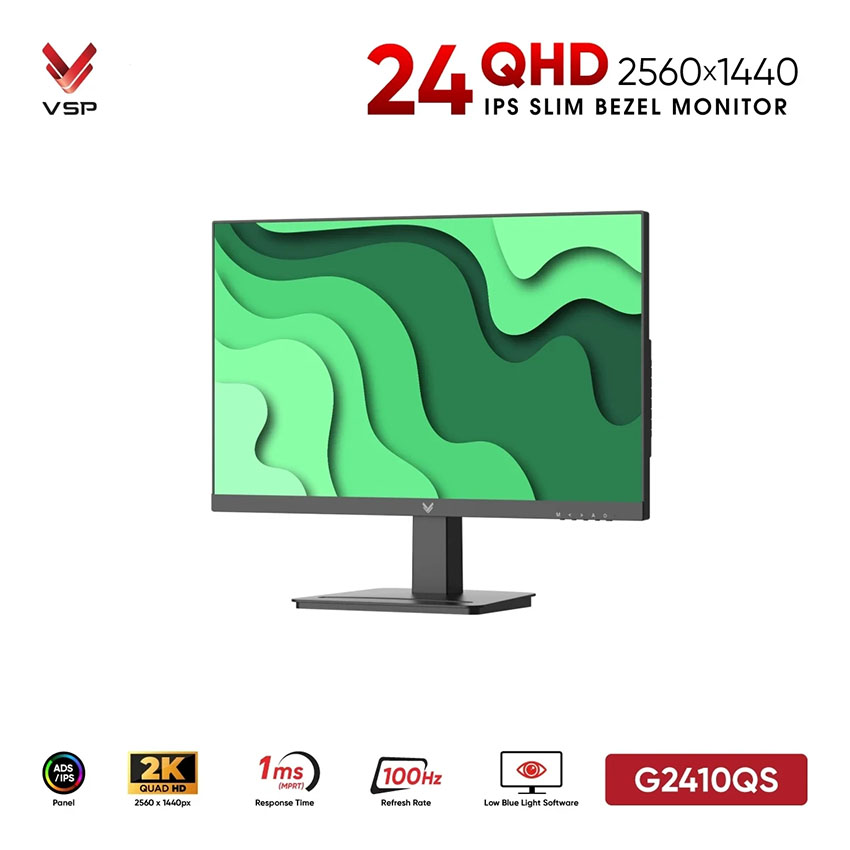 Màn hình VSP G2410QS (23.8 inch/QHD/IPS/100Hz/1ms/loa/USB-C 65W) - Hình 2