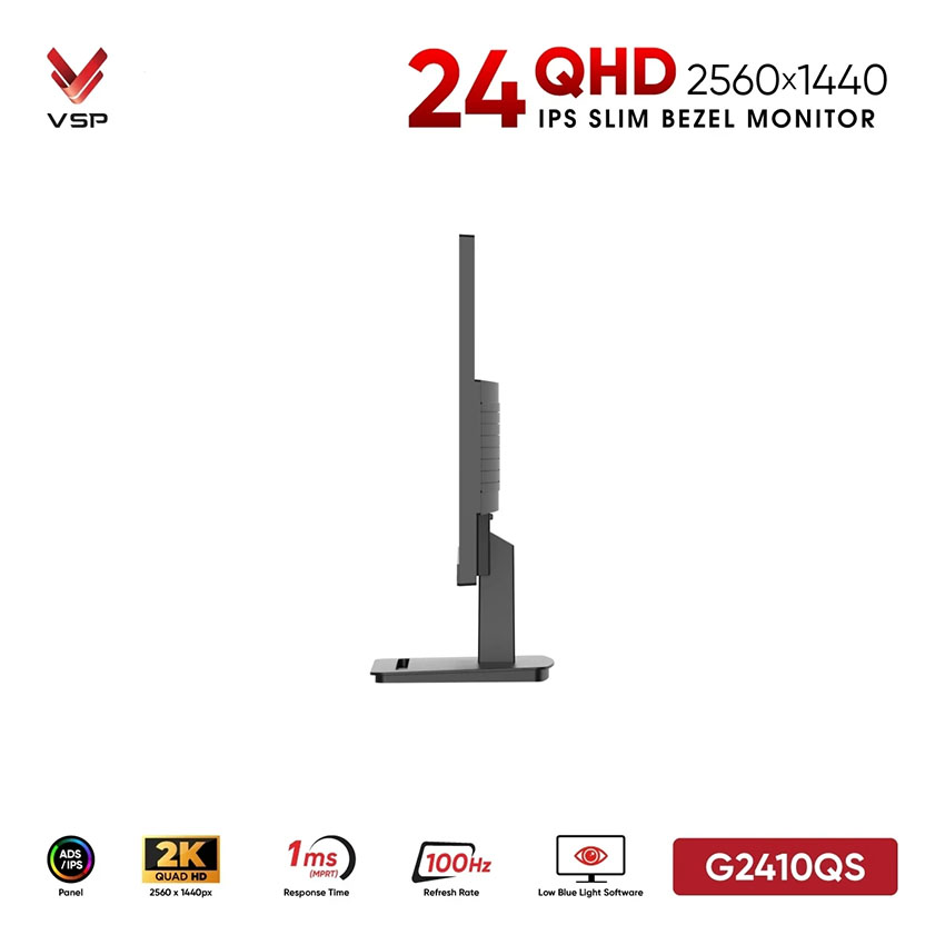 Màn hình VSP G2410QS (23.8 inch/QHD/IPS/100Hz/1ms/loa/USB-C 65W) - Hình 5