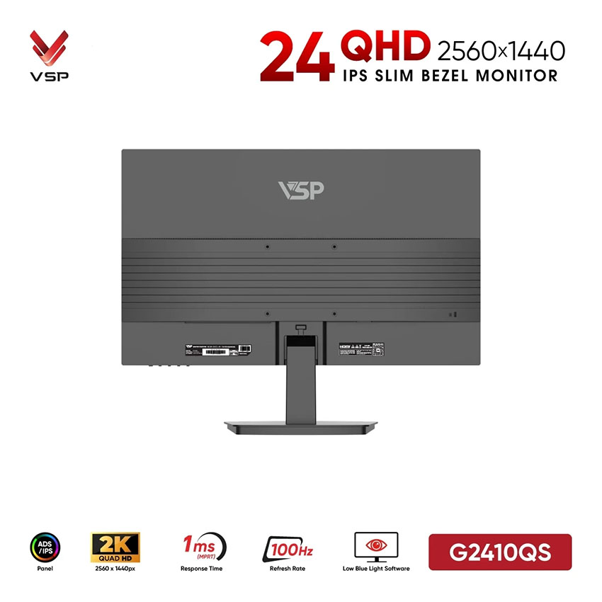Màn hình VSP G2410QS (23.8 inch/QHD/IPS/100Hz/1ms/loa/USB-C 65W) - Hình 6