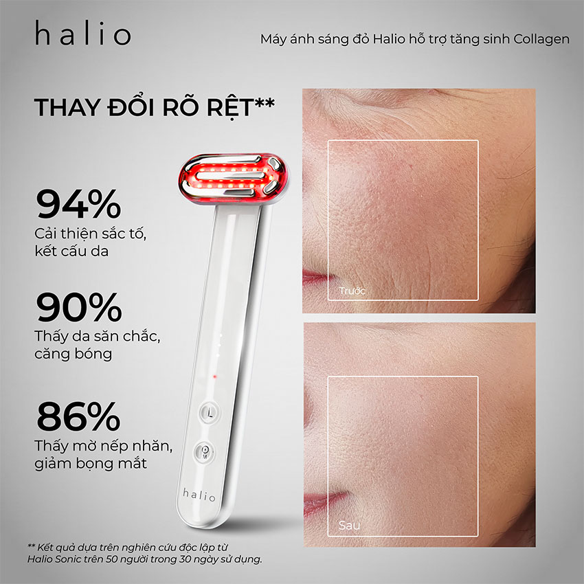  Máy Ánh Sáng Đỏ Tăng Sinh Collagen Halio Red Light Therapy Device 3 in 1 5