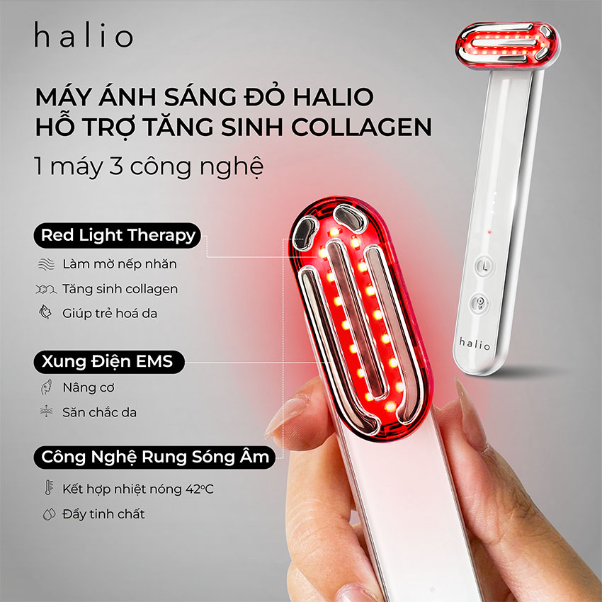  Máy Ánh Sáng Đỏ Tăng Sinh Collagen Halio Red Light Therapy Device 3 in 1 6