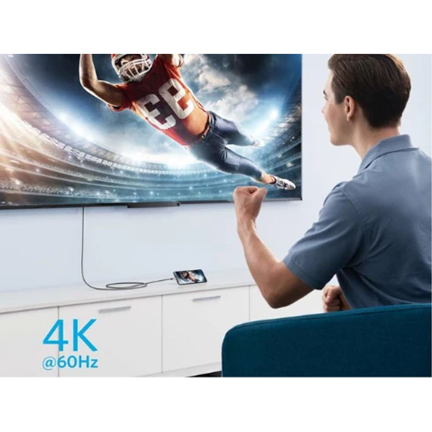 Dây cáp chuyển USB-C to HDMI dài 1,8M hỗ trợ 4K@60Hz Anker A8730H11 - Hình 5