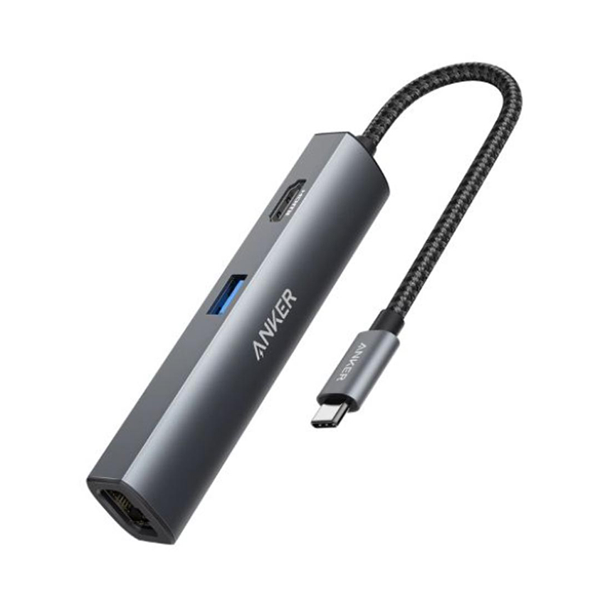 Bộ chuyển đổi 5 trong 1 USB C to Lan Gigabit, HDMI, USB 3.0 A8338HA1