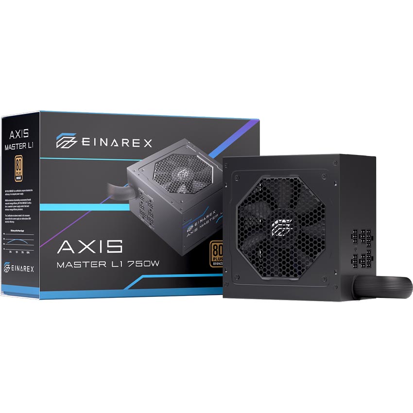 Nguồn máy tính EINAREX AXIS MASTER L1 750W (80 plus Bronze/Semi modular)