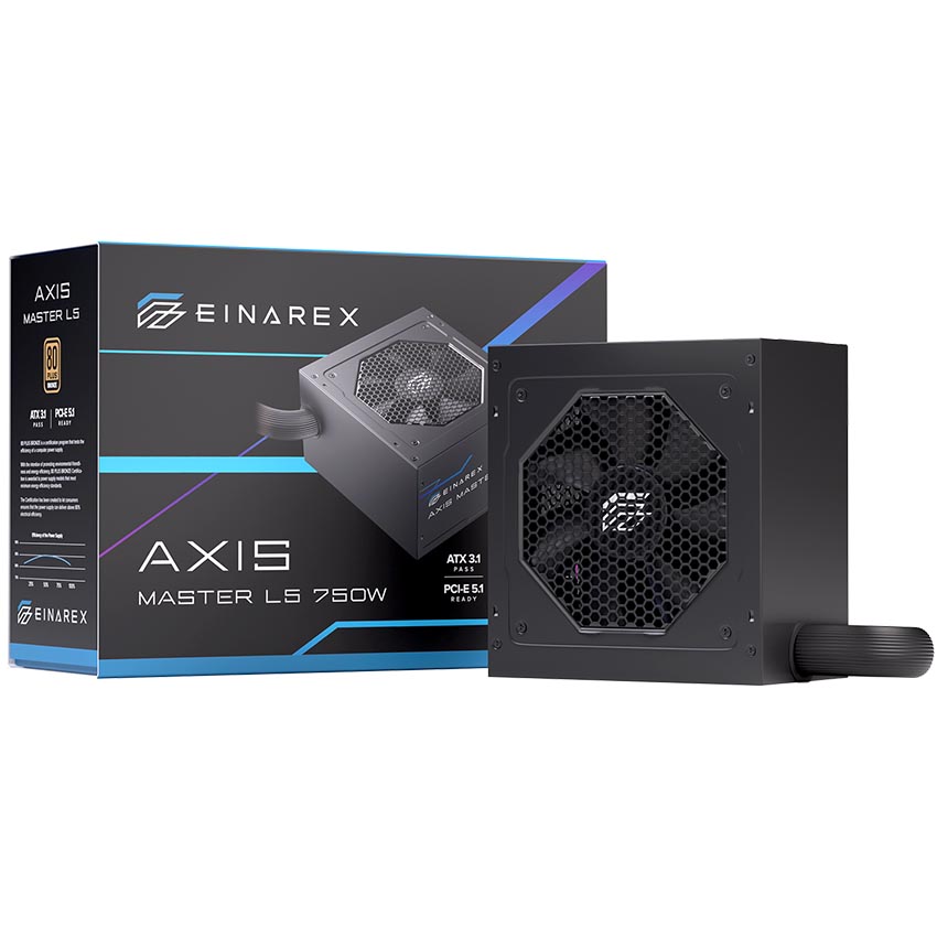 Nguồn máy tính EINAREX AXIS MASTER L5 750W (80 plus Bronze/PCIe5/ATX3.1)