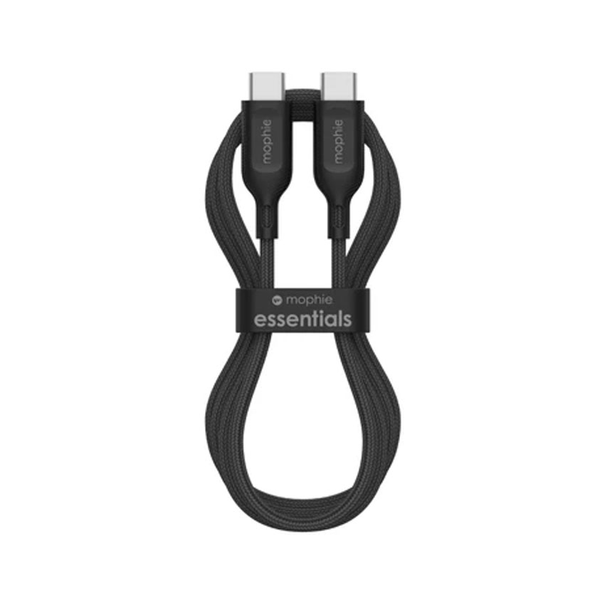 Cáp USB-C to USB-C (60W) mophie Essentials 1M Black - 409912236 - Hình 3