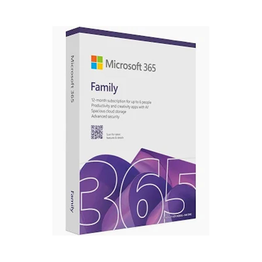 Phần mềm M365 Family Subscr PK Lic 1YR Online APAC EM ESD (EP2-36890) chính hãng