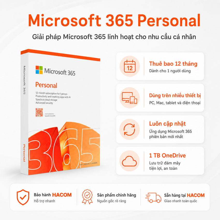 Phần mềm M365 Personal English APAC Subscr 1YR Medialess (EP2-32409) - Hình 5