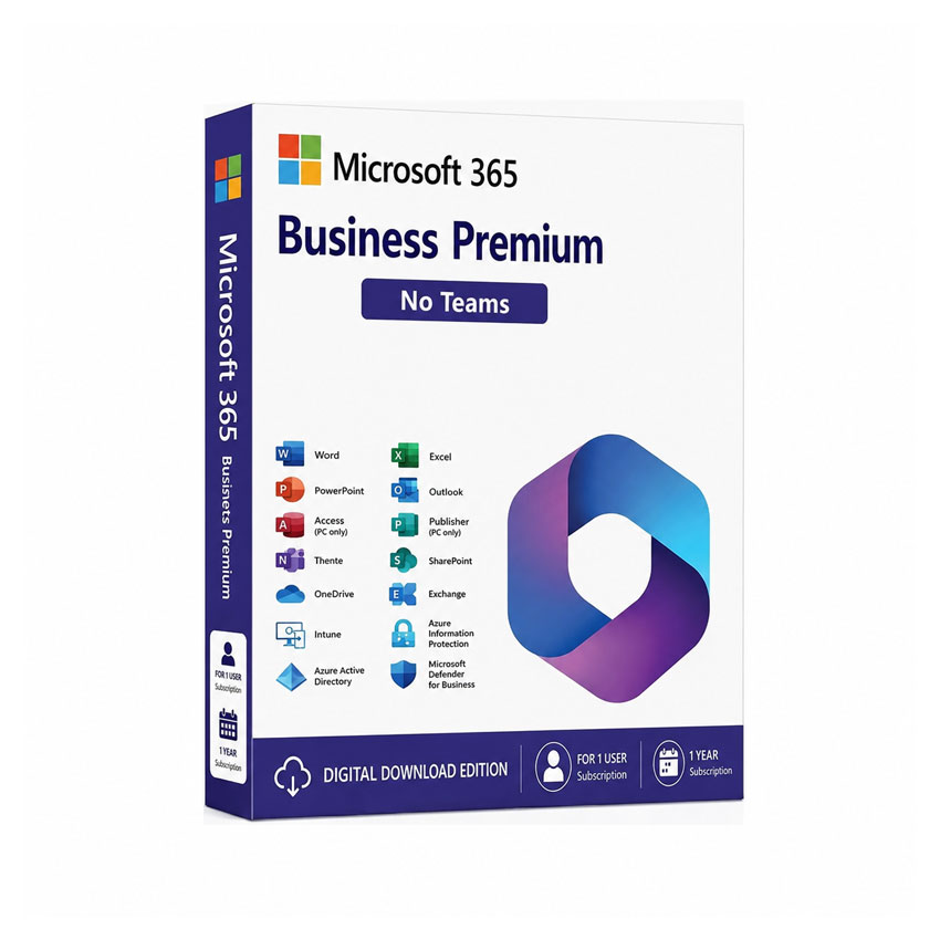 Phần mềm Microsoft 365 Business Premium (no Teams) - Annual - 12 tháng chính hãng