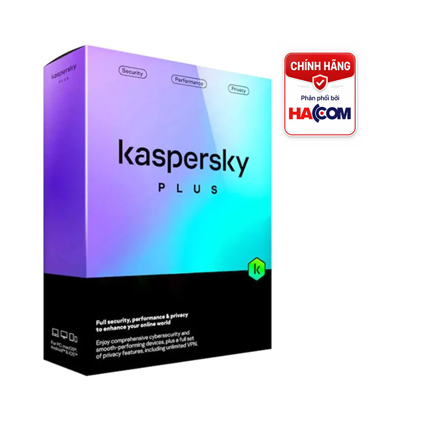 Phần mềm diệt virus Kaspersky Plus -3PC/1Năm chính hãng