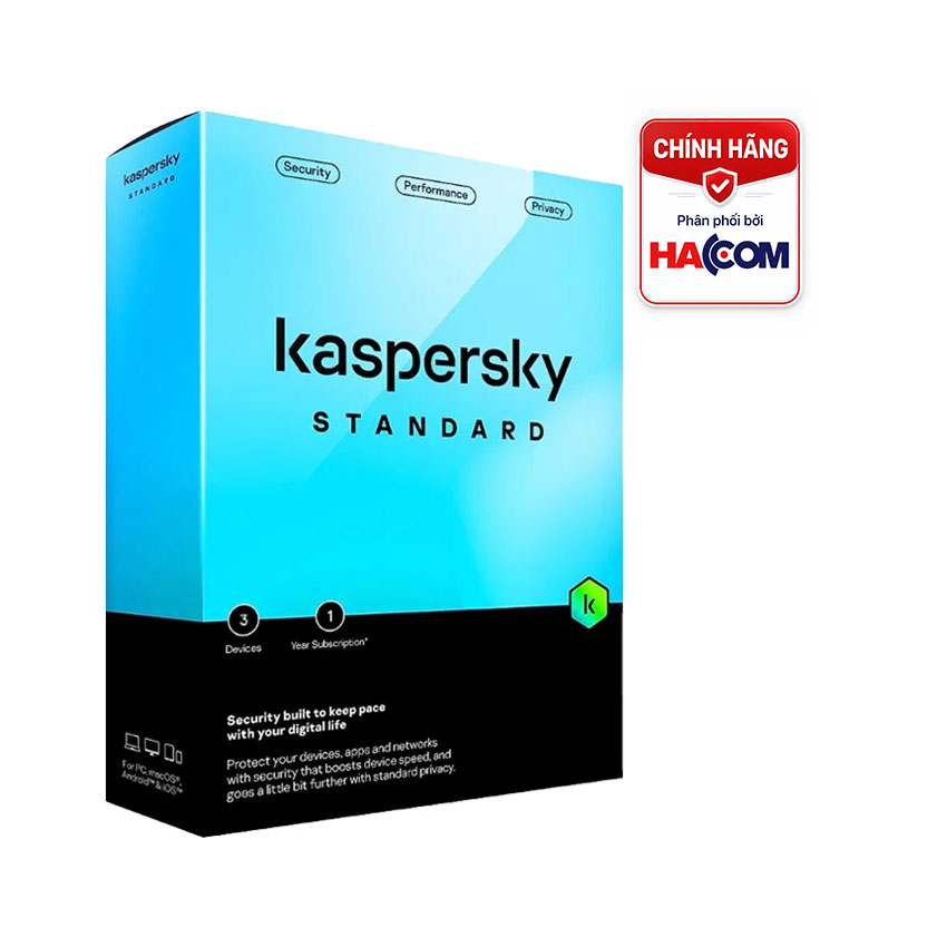 Phần mềm diệt virus Kaspersky Standard -1PC/1Năm chính hãng
