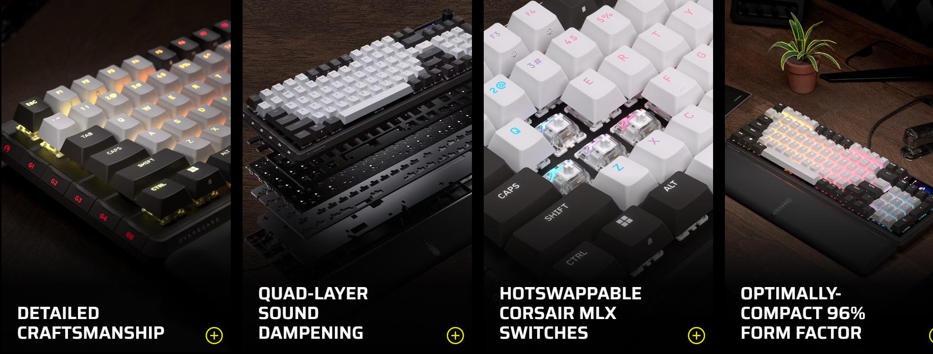 Bàn phím Corsair VANGUARD 96 MLX Fusion 2