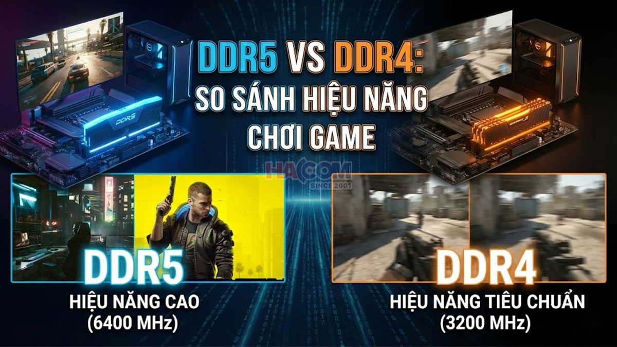 So sánh hiệu năng chơi Game DDR5 và DDR4: Nên Chọn RAM Nào?