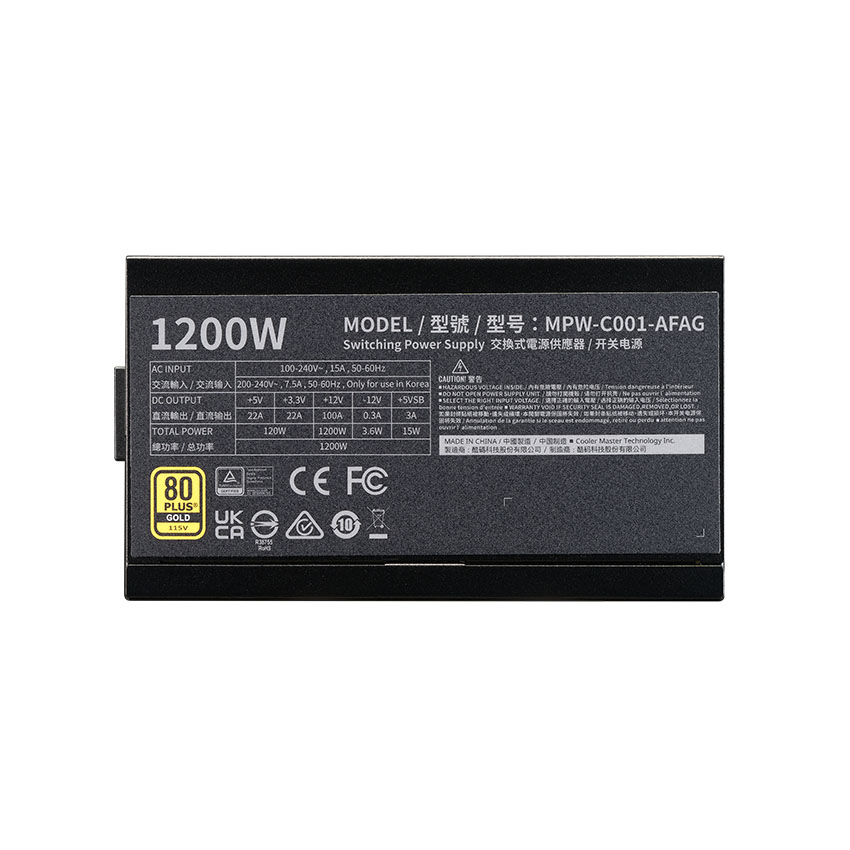 Nguồn máy tính Cooler Master Elite Gold 1200 - 1200W (80 plus Gold/ATX3.1/Full Modular) - Hình 3