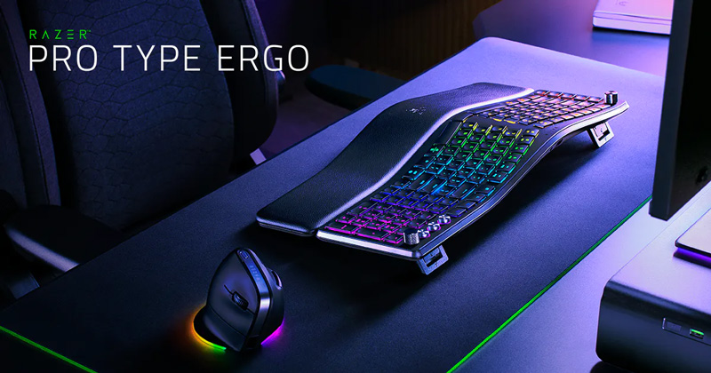 ban phim razer pro type ergo hacom 1