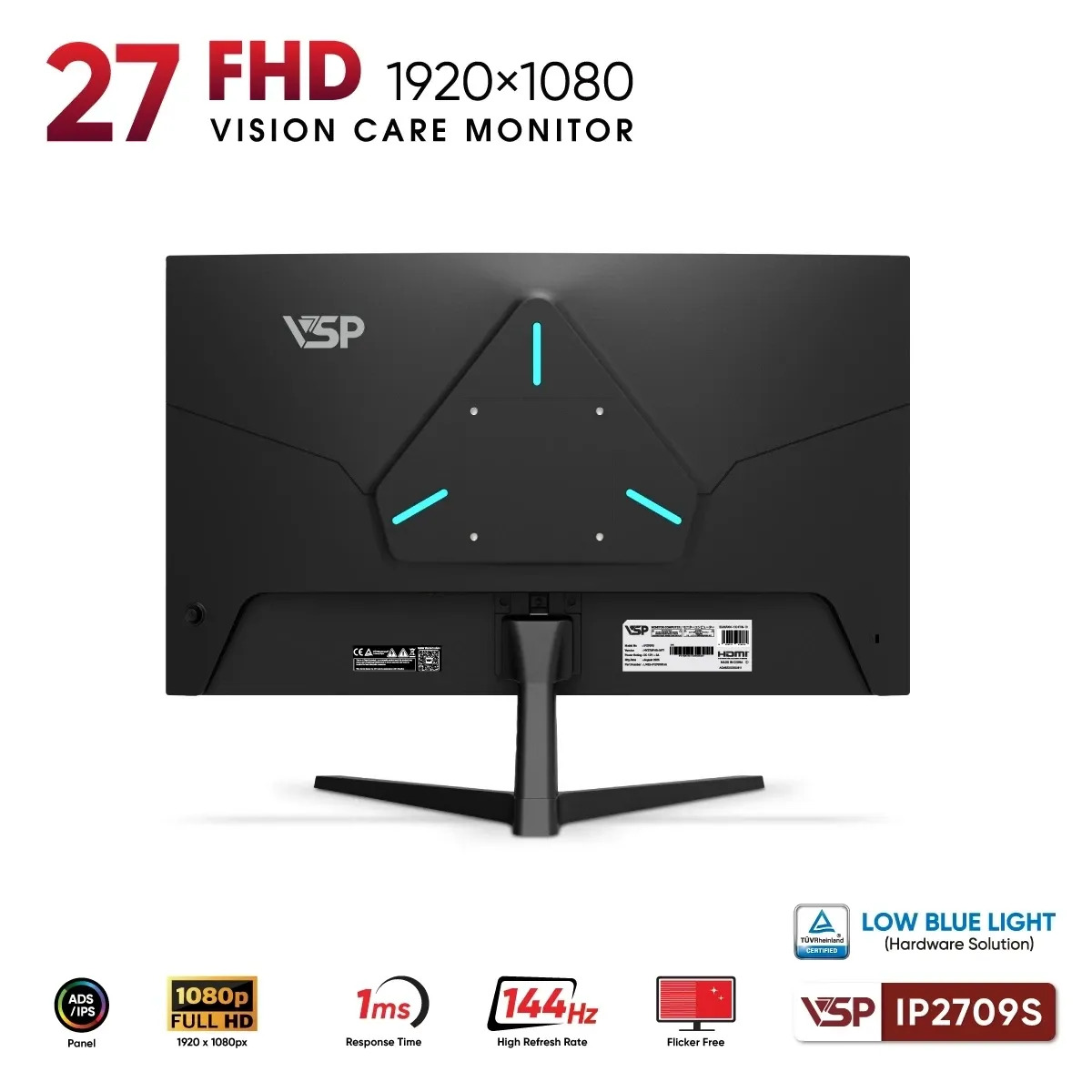 Màn Hình VSP IP2709S (27 inch/FHD/IPS/144Hz/1ms) - Hình 2