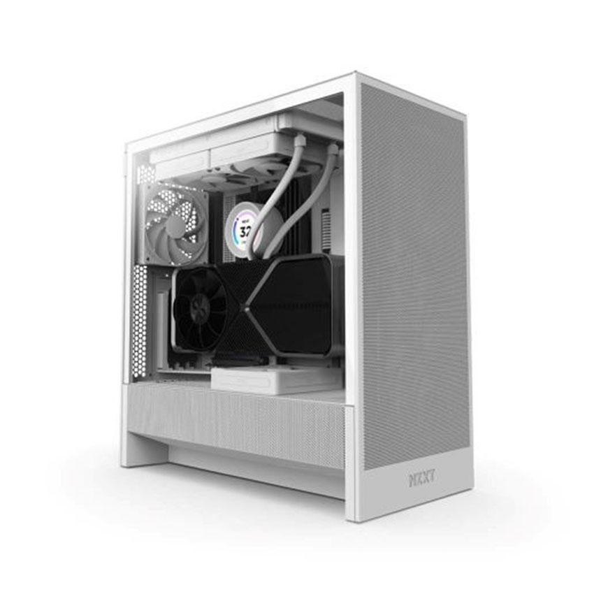 Vỏ Case NZXT H5 FLOW (V2) ALL WHITE (ATX/2 Fan) chính hãng