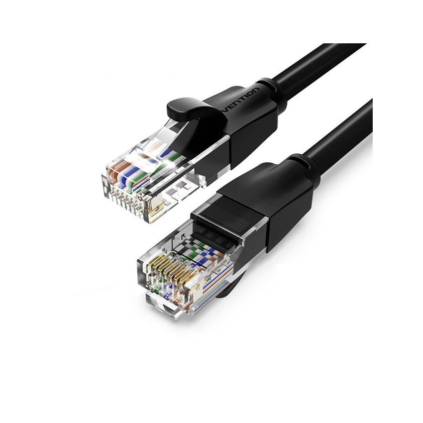 Cáp mạng CAT6 UTP đầu đúc dài 30M Vention Model: IBEBT ( Màu đen- Black) chính hãng