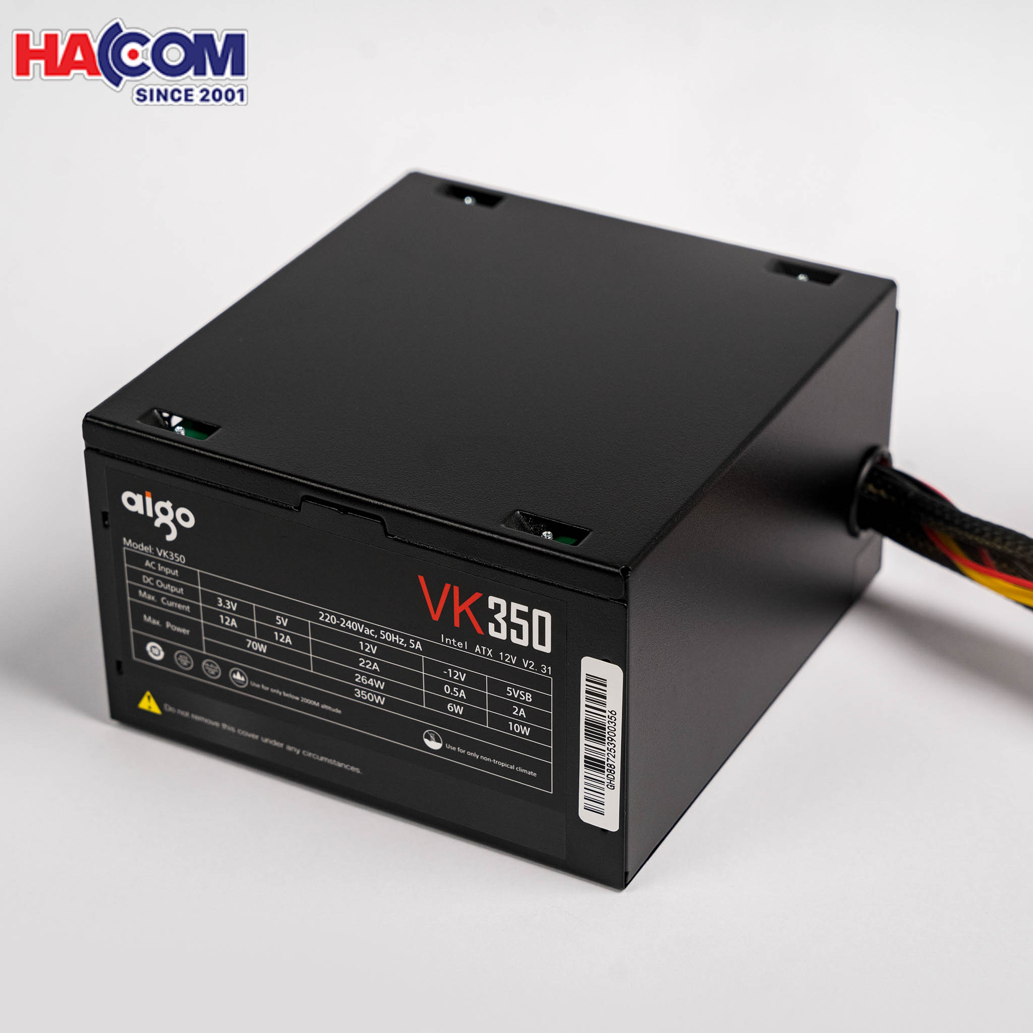 Nguồn máy tính AIGO VK350 - 350W (Màu Đen) 5