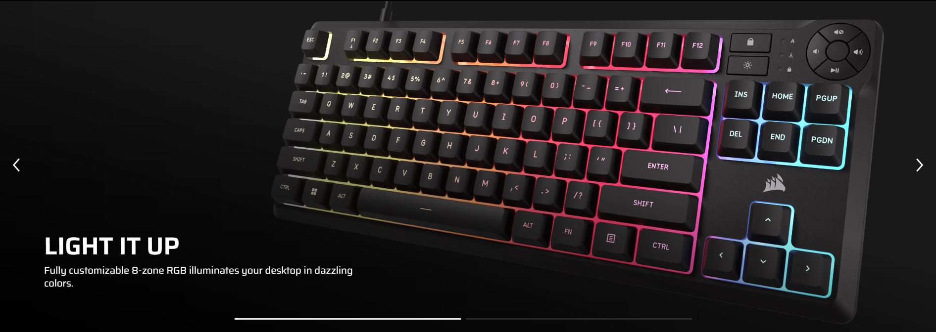 Bàn phím Corsair K55 CORE TKL RGB (CH-9216065-NA) 4