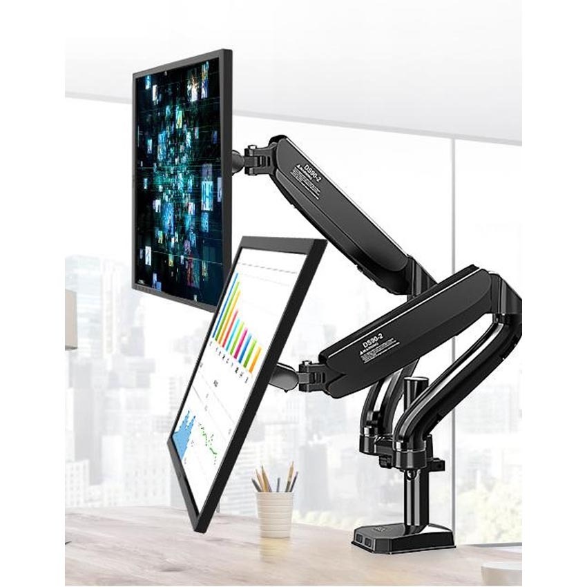 Giá treo 2 màn máy tính KALOC KLC-DS90-2 (17inch-32inch) (GIAT217) 2