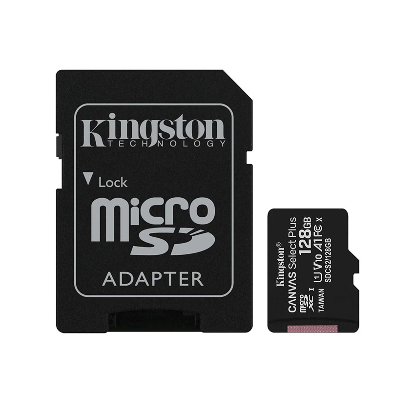 Thẻ Nhớ Kingston 128GB Micro SD Class 10 SDCS2/128GB (Có adapter) (MEST161)-(Hàng thanh lý)